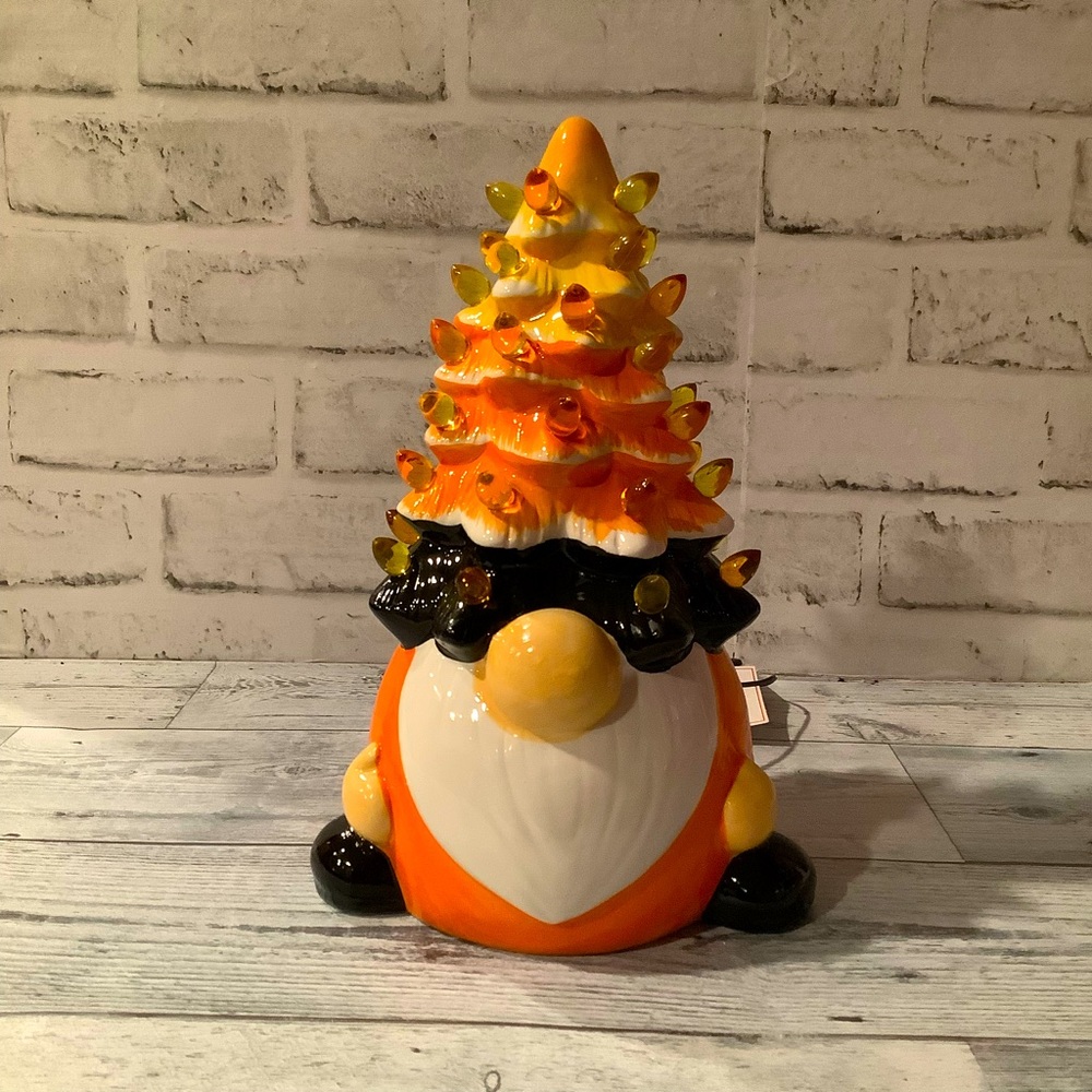 Mr Halloween Ceramic LED Gnome Tree Topper